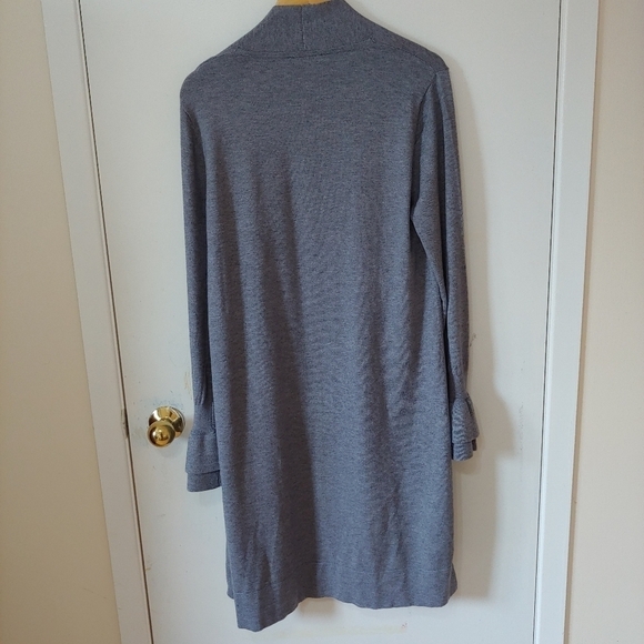 ISAAC Mizrahi Gray Duster Cardigan Size M - Picture 8 of 16